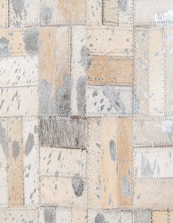 Detail image of  4' 11 x 8' 1 Cowhide Stocks Rug