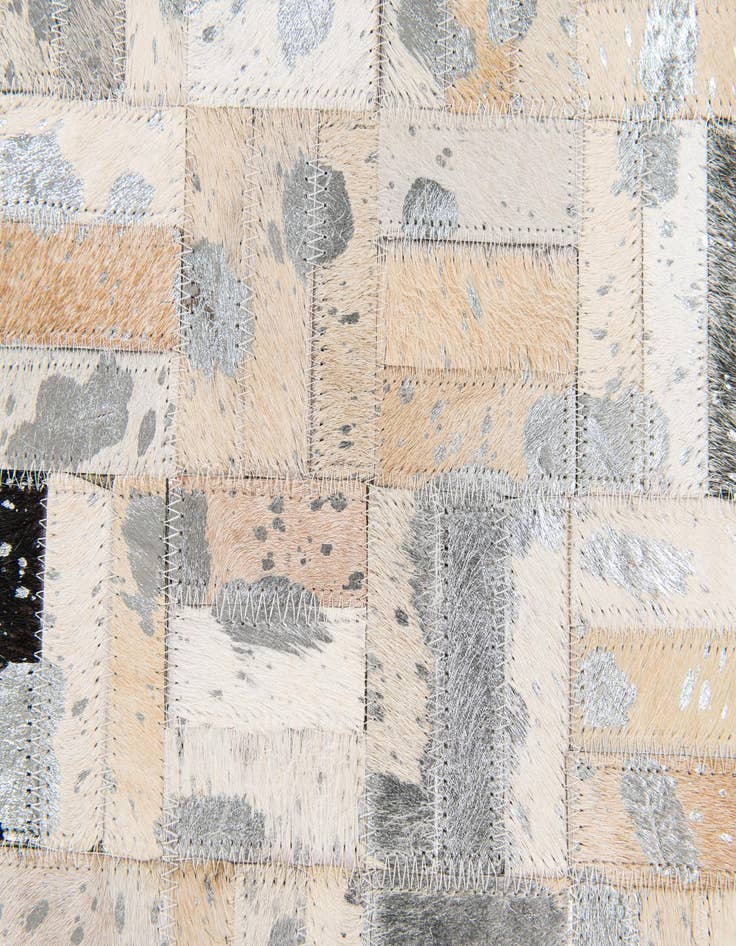 Detail image of  4' 11 x 8' 1 Cowhide Stocks Rug