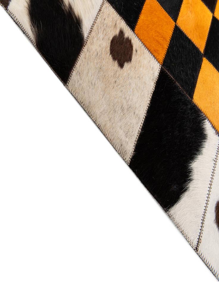 Detail image of  5' x 8' Cowhide Stocks Rug