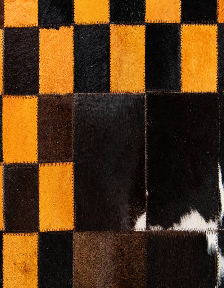 Detail image of  5' x 8' Cowhide Stocks Rug