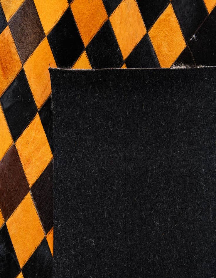 Detail image of  5' x 8' Cowhide Stocks Rug