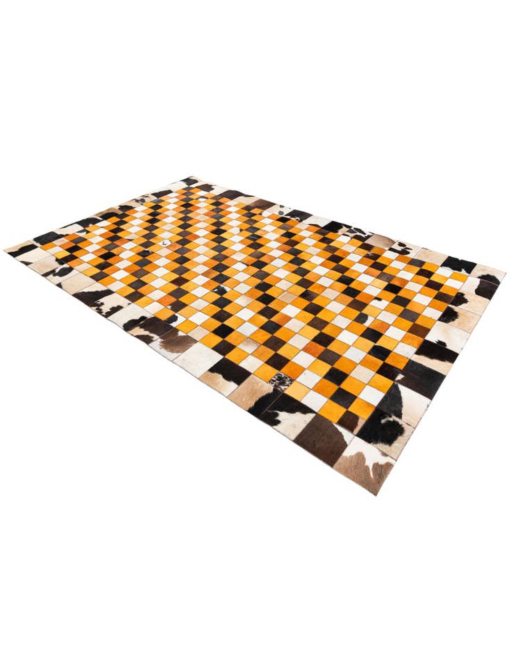 Detail image of  5' 1 x 8' Cowhide Stocks Rug