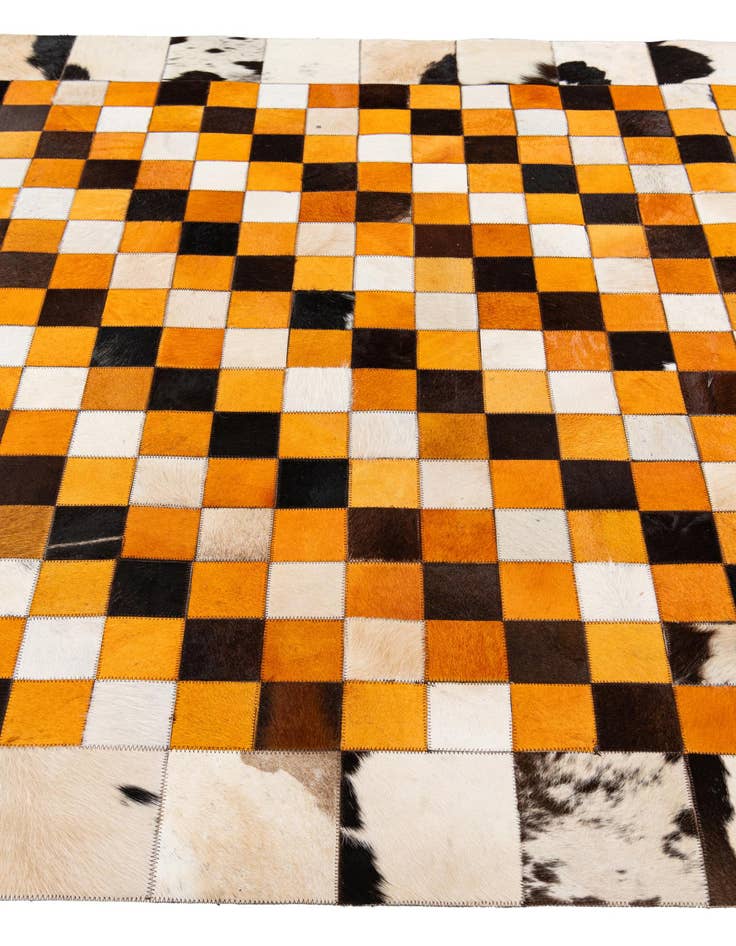 Detail image of  5' x 8' 1 Cowhide Stocks Rug