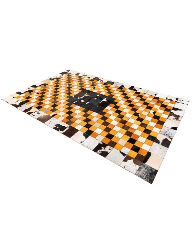 Detail image of  5' x 8' Cowhide Stocks Rug