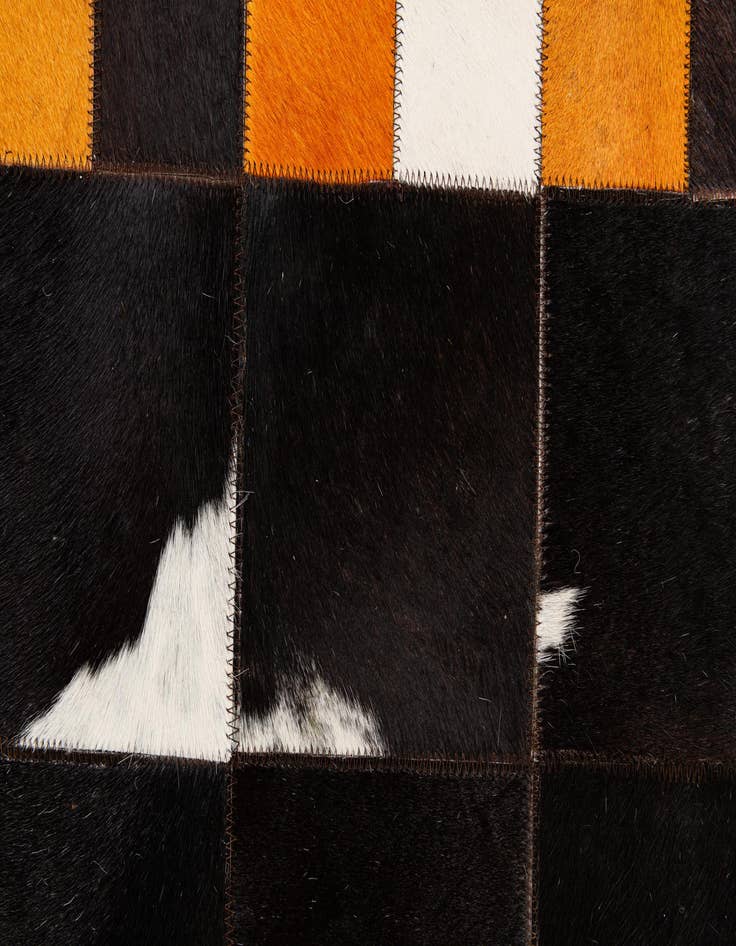 Detail image of  5' x 8' Cowhide Stocks Rug