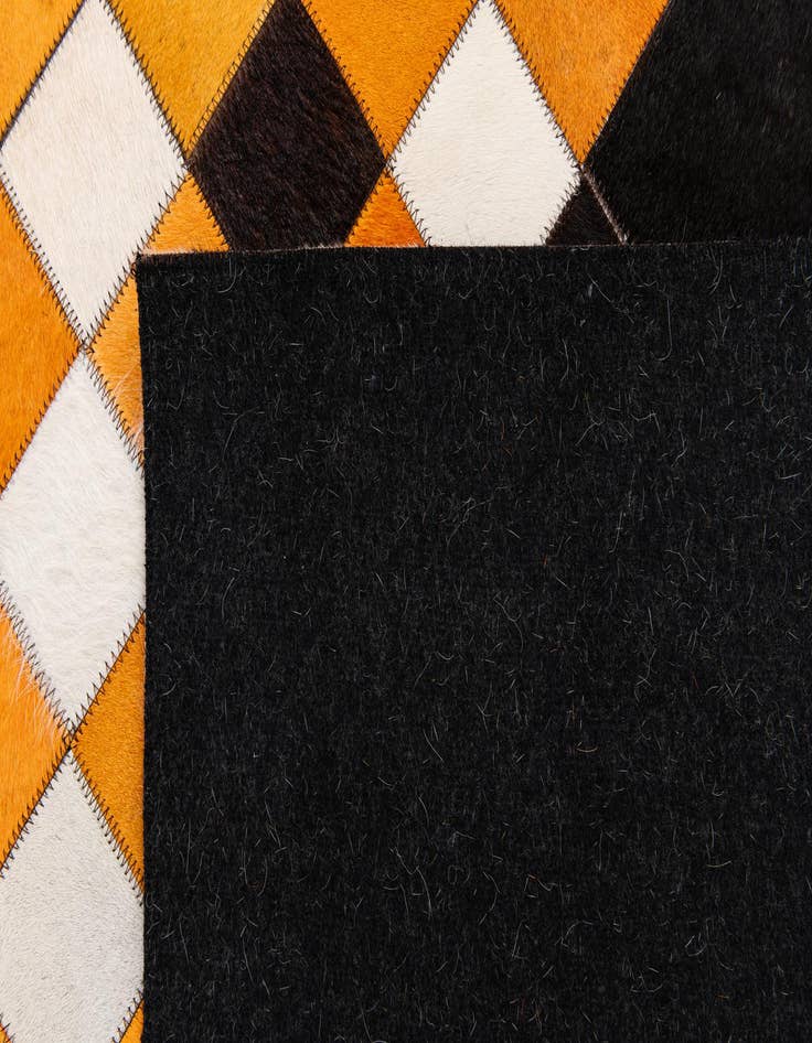 Detail image of  5' x 8' Cowhide Stocks Rug