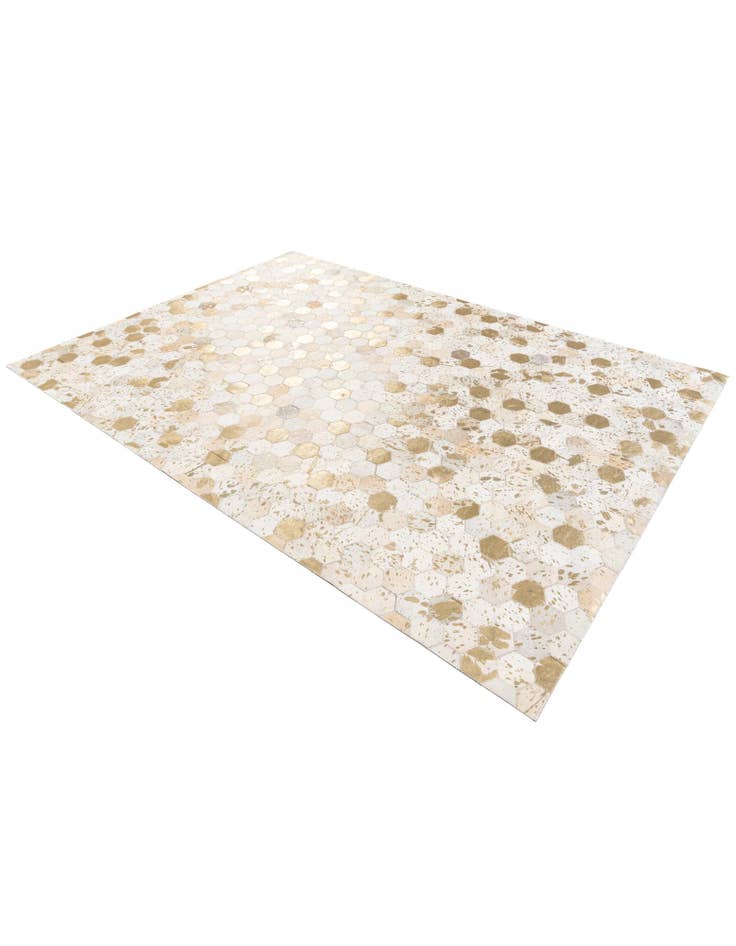 Detail image of  5' 4 x 7' 7 Cowhide Stocks Rug