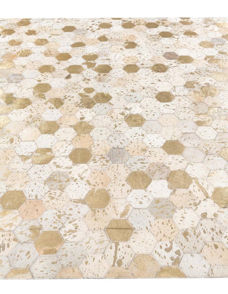 Detail image of  5' 4 x 7' 7 Cowhide Stocks Rug