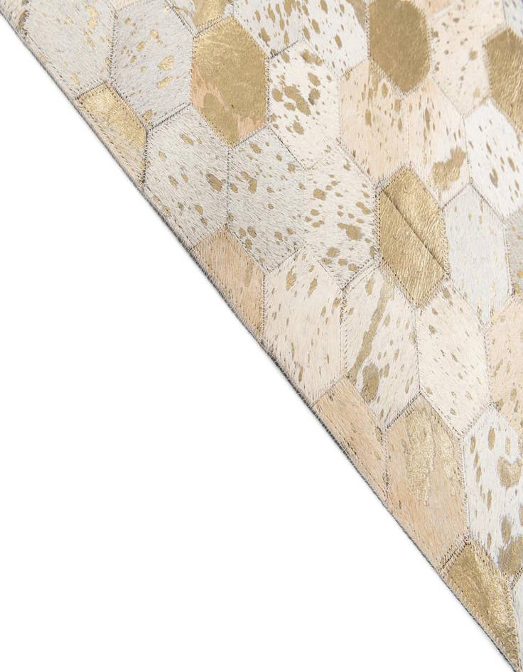 Detail image of  5' 4 x 7' 7 Cowhide Stocks Rug