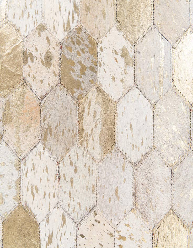 Detail image of  5' 4 x 7' 7 Cowhide Stocks Rug