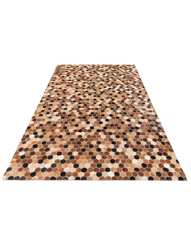 Detail image of  5' 1 x 7' 11 Cowhide Stocks Rug