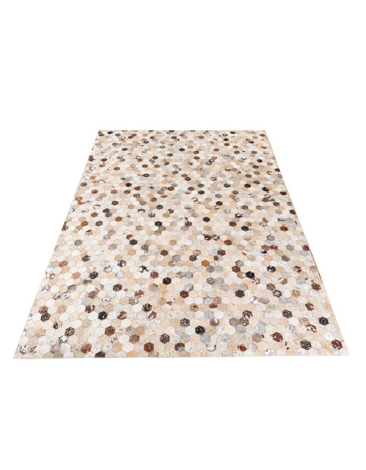 Detail image of  5' 4 x 7' 6 Cowhide Stocks Rug