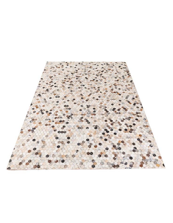 Detail image of  5' 4 x 7' 7 Cowhide Stocks Rug