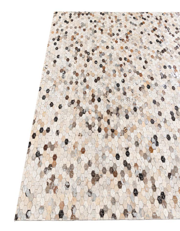 Detail image of  5' 4 x 7' 7 Cowhide Stocks Rug