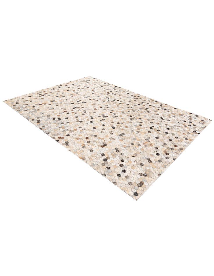 Detail image of  5' 4 x 7' 5 Cowhide Stocks Rug