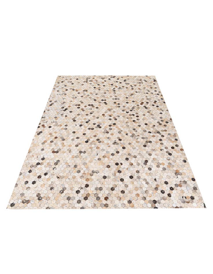 Detail image of  5' 4 x 7' 5 Cowhide Stocks Rug