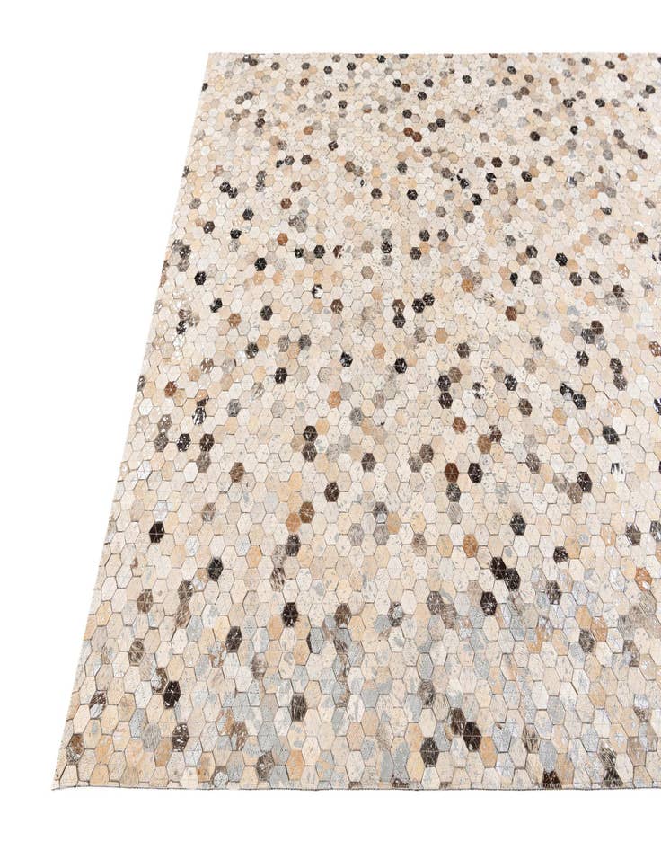 Detail image of  5' 4 x 7' 5 Cowhide Stocks Rug