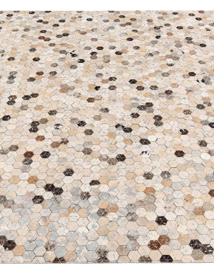 Detail image of  5' 4 x 7' 5 Cowhide Stocks Rug