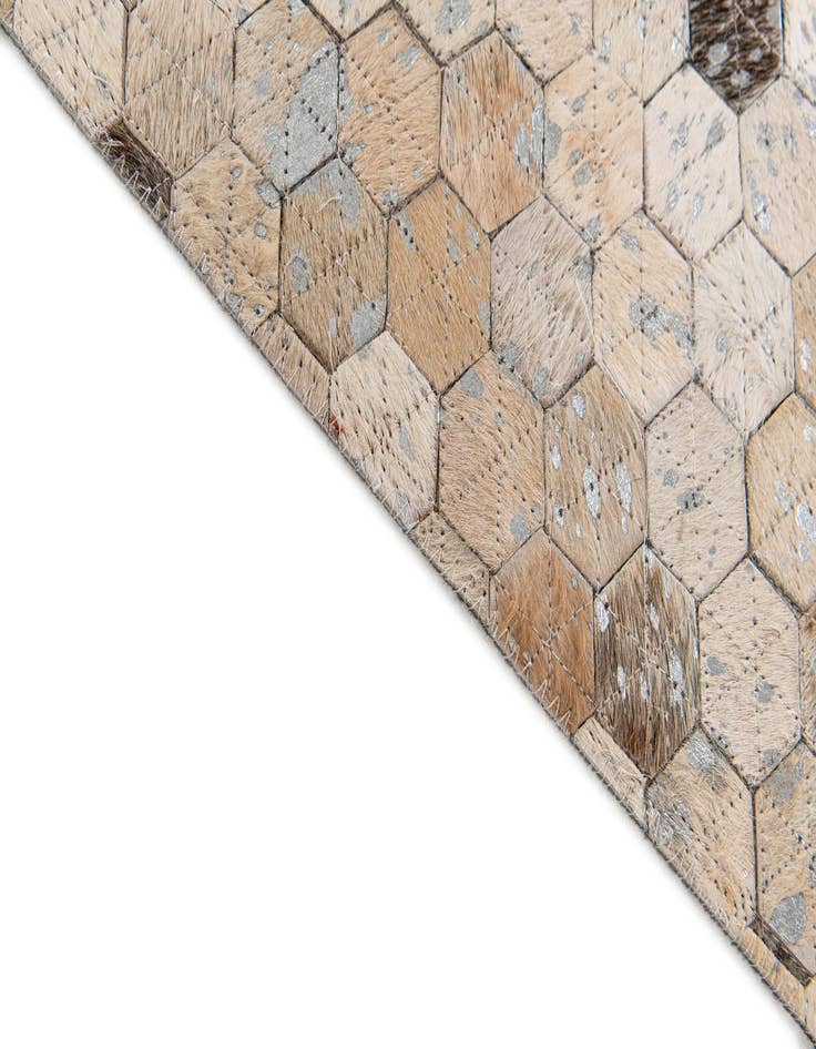 Detail image of  5' 4 x 7' 5 Cowhide Stocks Rug