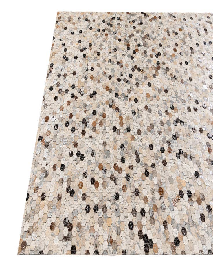 Detail image of  5' 4 x 7' 7 Cowhide Stocks Rug