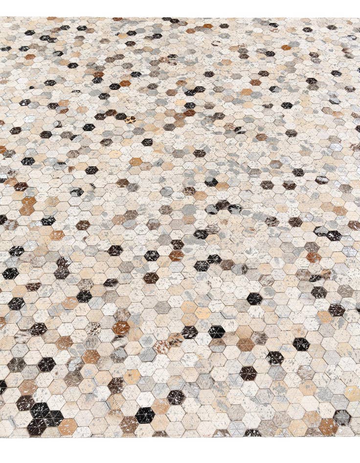 Detail image of  5' 4 x 7' 7 Cowhide Stocks Rug