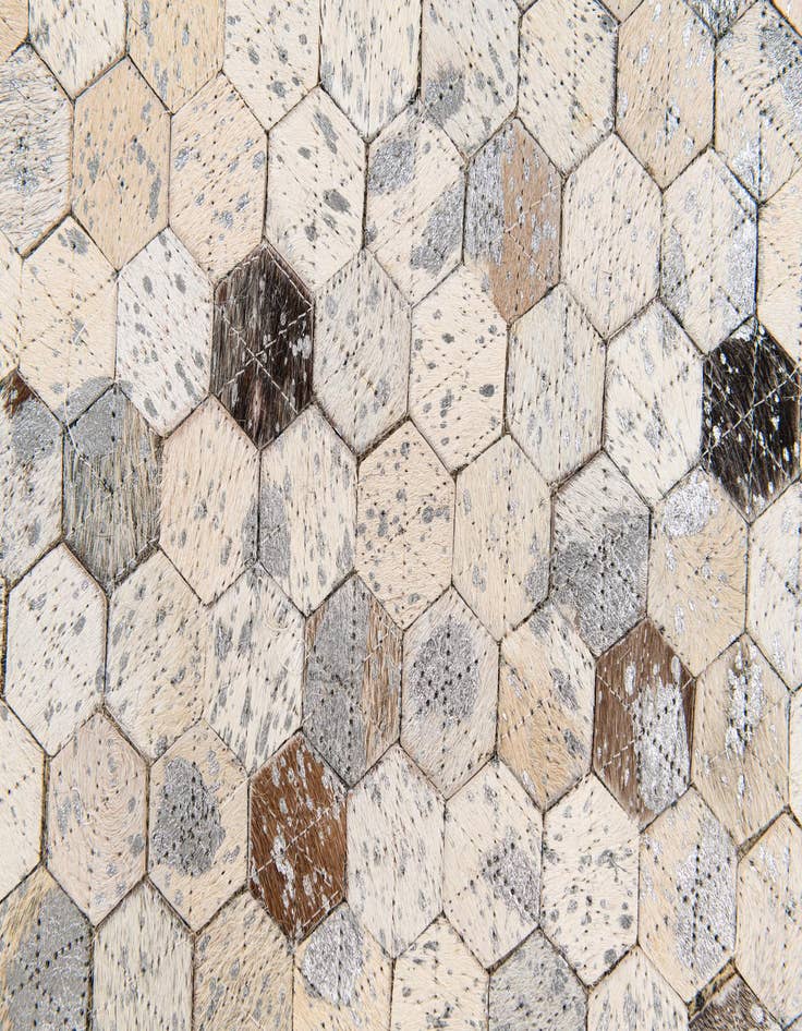 Detail image of  5' 4 x 7' 7 Cowhide Stocks Rug
