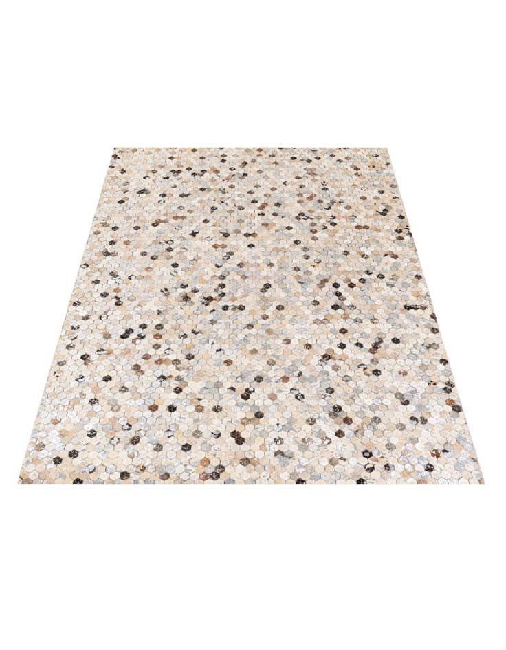 Detail image of  5' 4 x 7' 6 Cowhide Stocks Rug