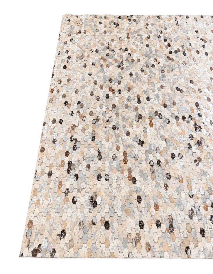 Detail image of  5' 4 x 7' 6 Cowhide Stocks Rug