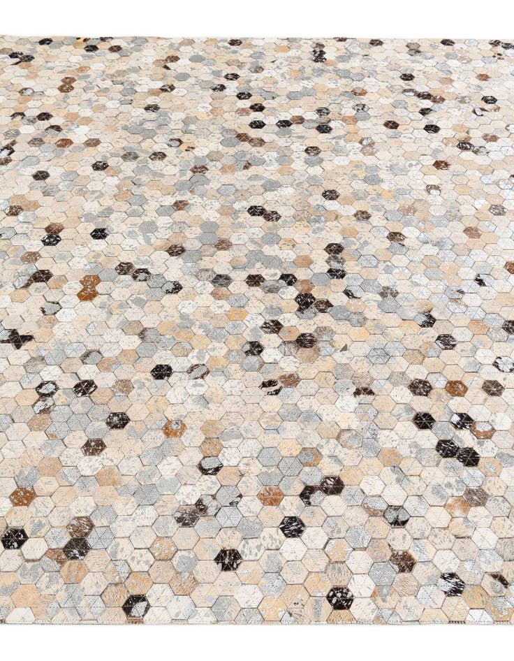 Detail image of  5' 4 x 7' 6 Cowhide Stocks Rug