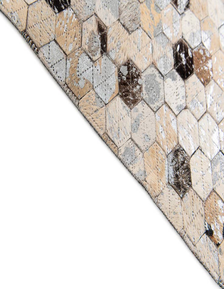 Detail image of  5' 4 x 7' 6 Cowhide Stocks Rug