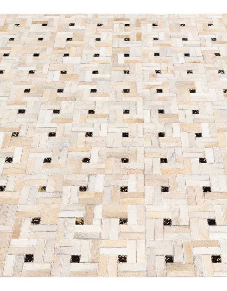 Detail image of  5' 1 x 8' Cowhide Stocks Rug