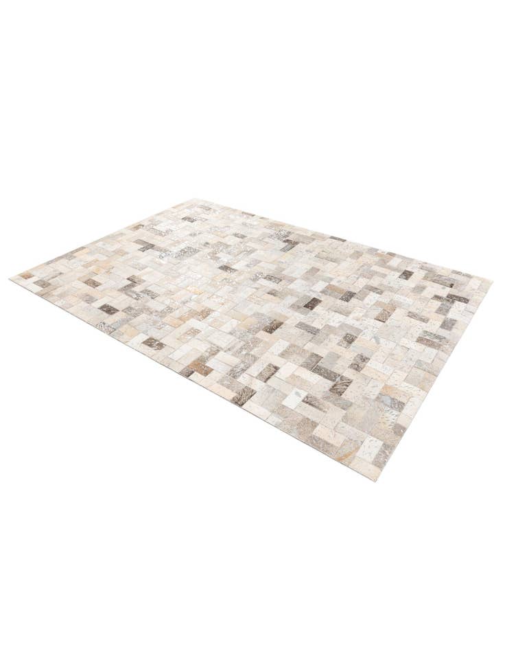 Detail image of  4' 9 x 6' 10 Cowhide Stocks Rug