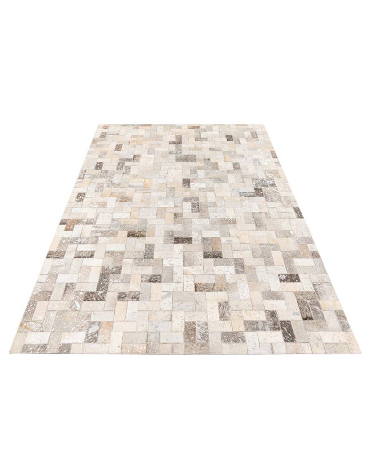 Detail image of  4' 9 x 6' 10 Cowhide Stocks Rug