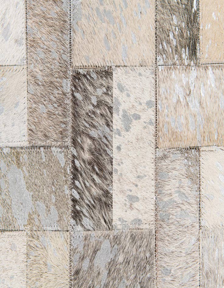 Detail image of  4' 9 x 6' 10 Cowhide Stocks Rug