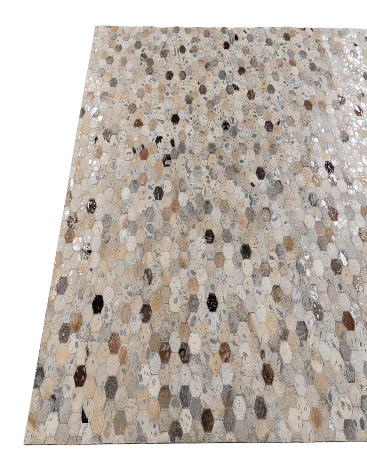 Detail image of  5' x 8' Cowhide Stocks Rug