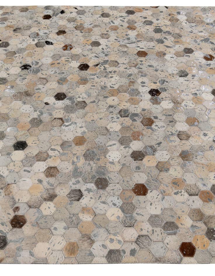 Detail image of  5' x 8' Cowhide Stocks Rug