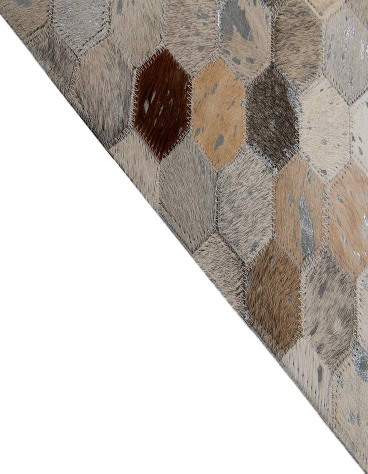 Detail image of  5' x 8' Cowhide Stocks Rug