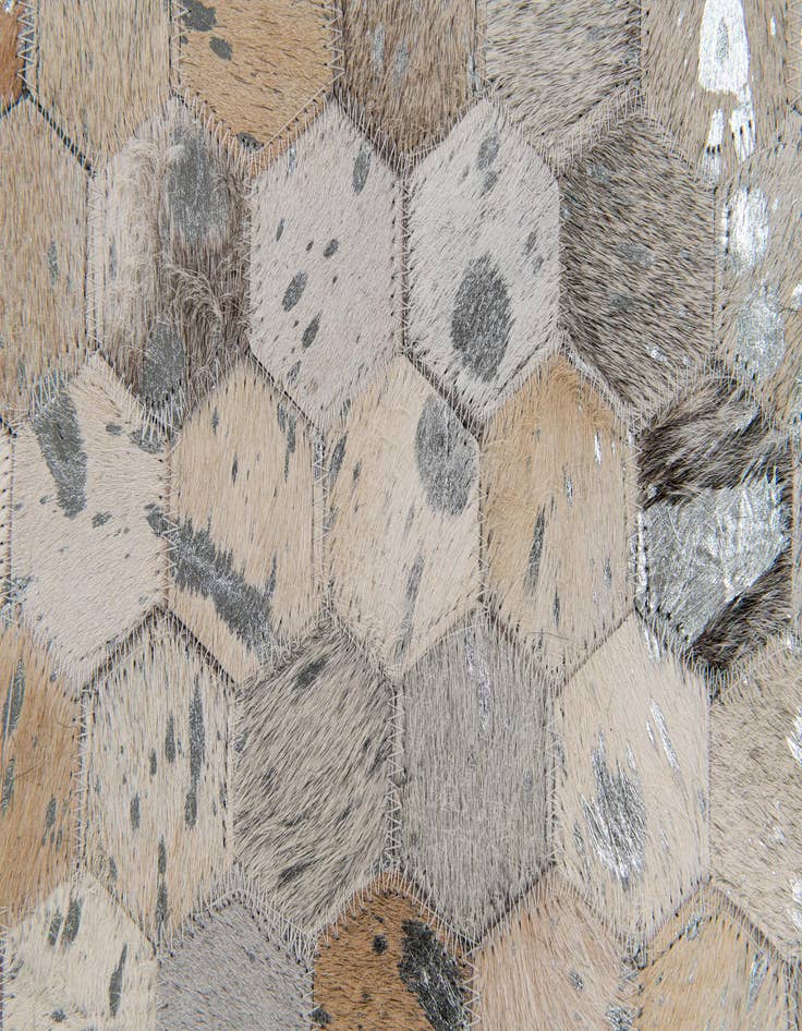 Detail image of  5' x 8' Cowhide Stocks Rug