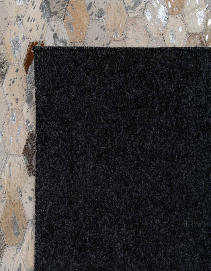 Detail image of  5' x 8' Cowhide Stocks Rug