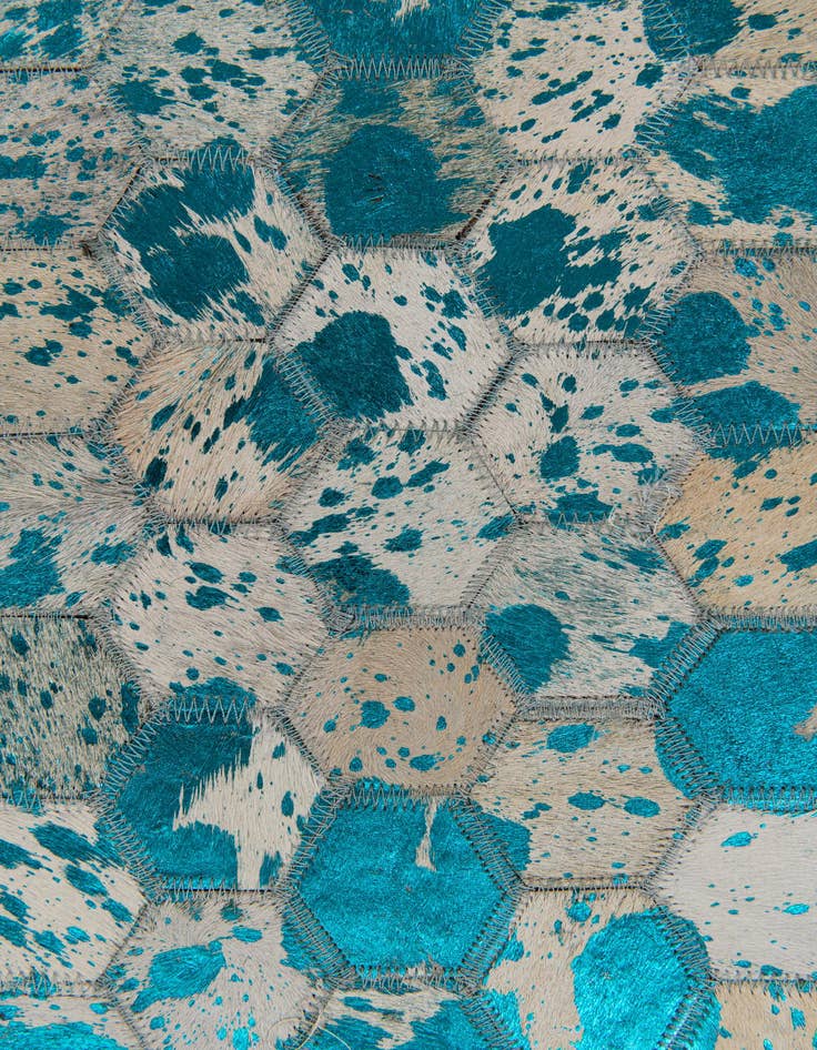 Detail image of  5' x 7' 11 Cowhide Stocks Rug