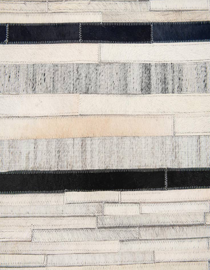 Detail image of  5' 1 x 7' 10 Cowhide Stocks Rug