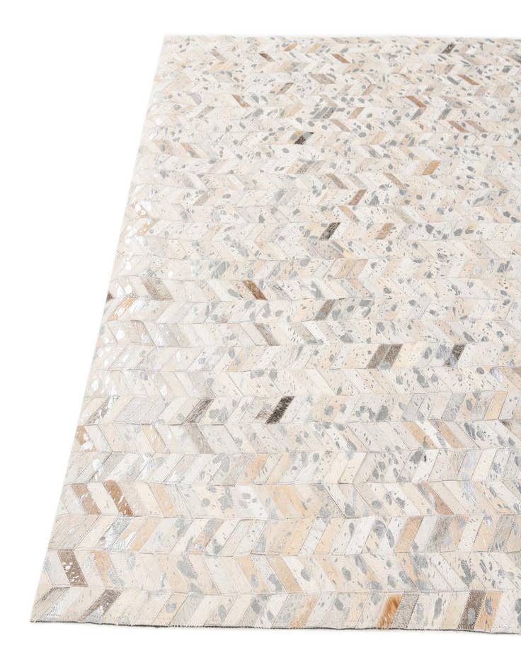 Detail image of  5' 1 x 8' Cowhide Stocks Rug