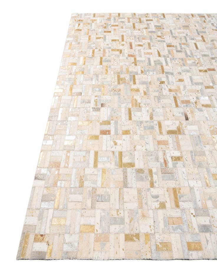 Detail image of  5' x 7' 11 Cowhide Stocks Rug