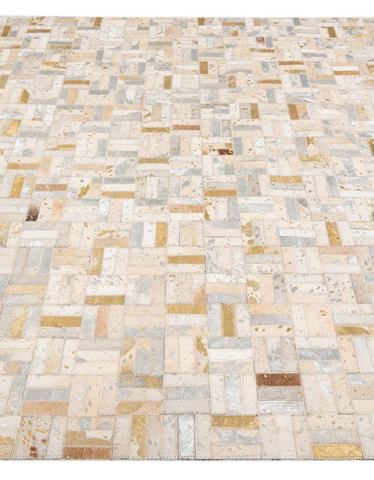 Detail image of  5' x 7' 11 Cowhide Stocks Rug