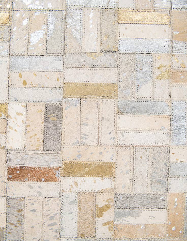 Detail image of  5' x 7' 11 Cowhide Stocks Rug