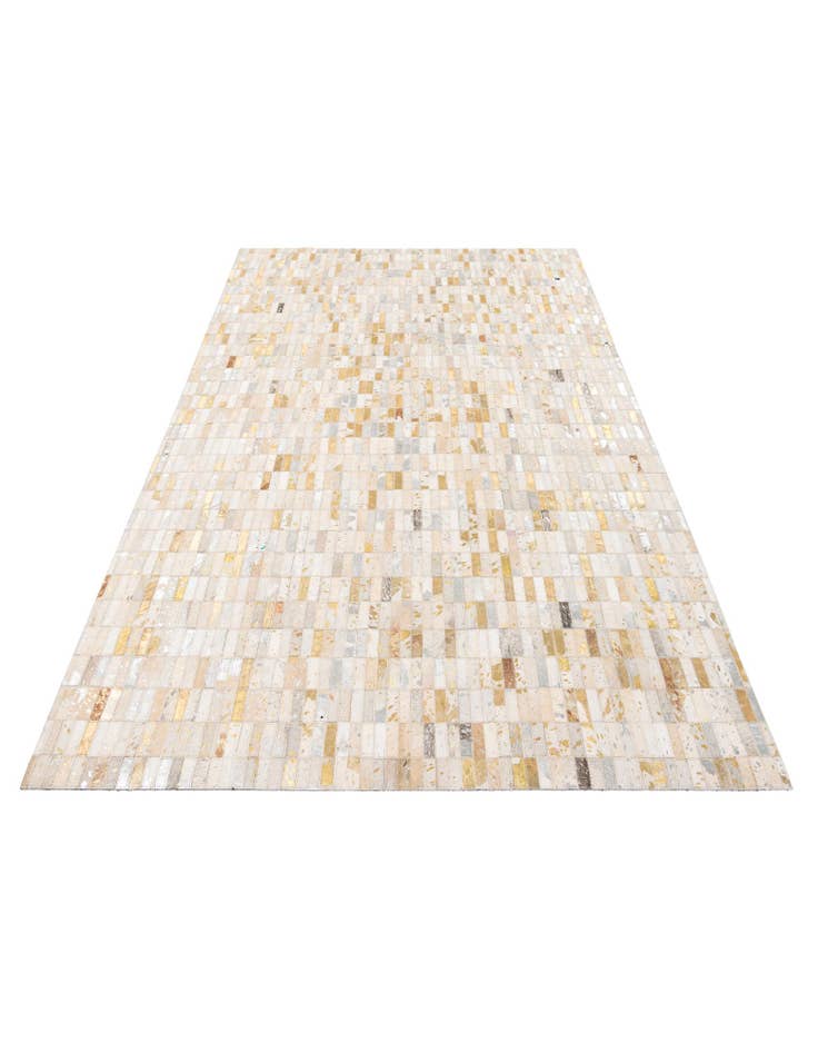 Detail image of  4' 11 x 7' 10 Cowhide Stocks Rug