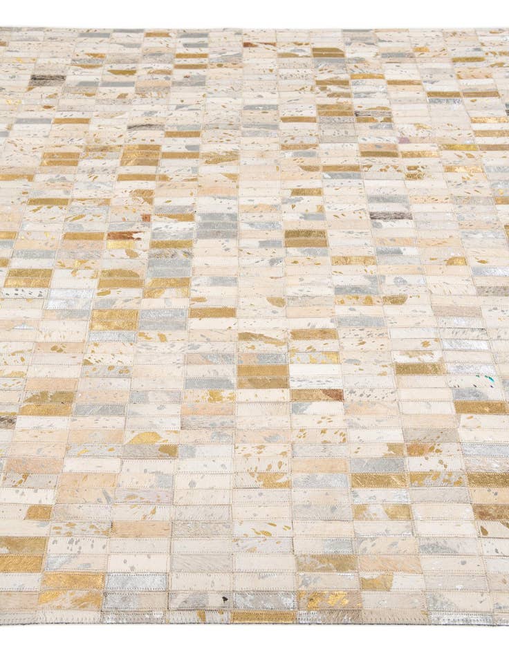 Detail image of  4' 11 x 7' 10 Cowhide Stocks Rug