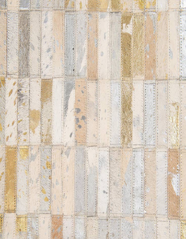 Detail image of  4' 11 x 7' 10 Cowhide Stocks Rug