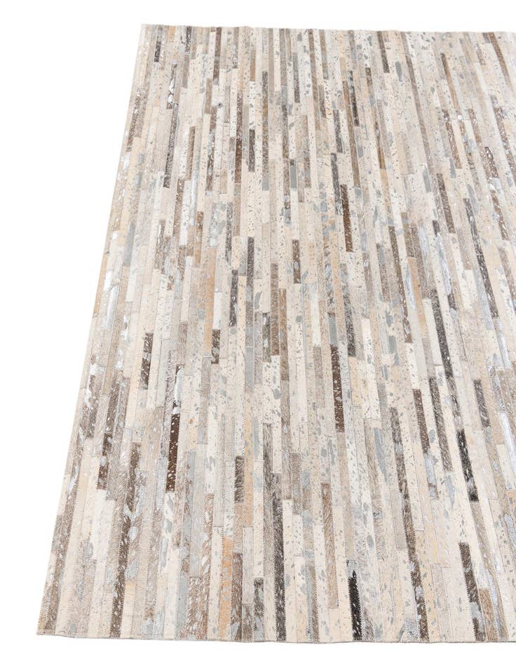 Detail image of  5' 1 x 7' 11 Cowhide Stocks Rug