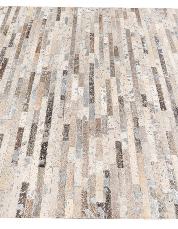 Detail image of  5' 1 x 7' 11 Cowhide Stocks Rug